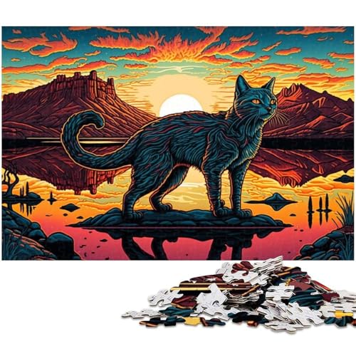 Wunderschönes Katzen-Puzzle für Erwachsene, 1000-teiliges Puzzle für Erwachsene, perfekte Dekoration für Zuhause oder das Büro, 26 x 38 cm / 10,23 x 14,96 Zoll Wunderschönes Katzen-Puzzle für Erwachsene, 1000-teiliges Puzzle für Erwachsene, perfekte Dekoration für Zuhause oder das Büro, 26 x 38 cm / 10,23 x 14,96 Zoll von JIANGENNF