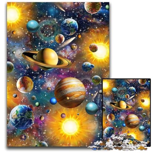 Wunderschönes Planeten-Puzzle, 1000 Teile, für Erwachsene, Puzzle für Erwachsene, Familienspaß, Gehirntraining, Teenager, 26x38cm/10,23x14,96 Zoll Wunderschönes Planeten-Puzzle, 1000 Teile, für Erwachsene, Puzzle für Erwachsene, Familienspaß, Gehirntraining, Teenager, 26x38cm/10,23x14,96 Zoll von JIANGENNF