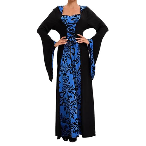JIANGML 2025 Halloween Kostüm Damen,Damen Renaissance Schwarz Mittelalter Kleid Kleidung Gothic Viktorianische Mittelalterliche Ballkleider Maskerade Fasching Karneval Halloween Cosplay Kostüm JIANGML 2025 Halloween Kostüm Damen,Damen Renaissance Schwarz Mittelalter Kleid Kleidung Gothic Viktorianische Mittelalterliche Ballkleider Maskerade Fasching Karneval Halloween Cosplay Kostüm von JIANGML