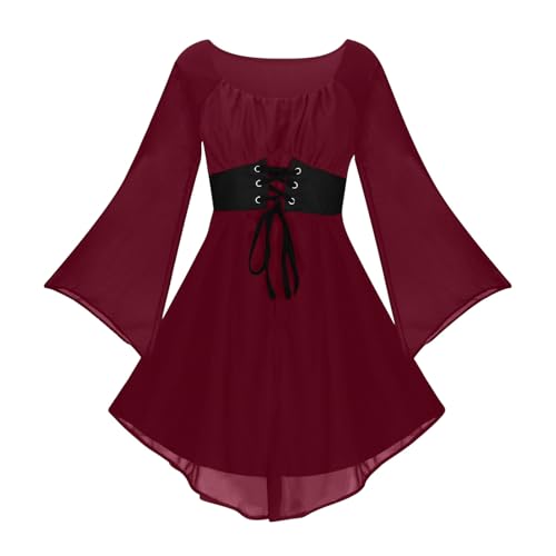 JIANGML 2025 Mittelalterliches Renaissance-Kostümkleid für Damen, Damenkleid, Steampunk-Kostüm, viktorianisches Gothic-Kleid, Halloween-Vintage-Kleid JIANGML 2025 Mittelalterliches Renaissance-Kostümkleid für Damen, Damenkleid, Steampunk-Kostüm, viktorianisches Gothic-Kleid, Halloween-Vintage-Kleid von JIANGML