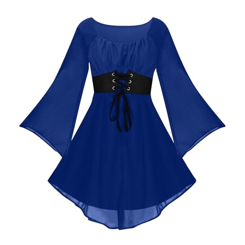 JIANGML 2025 Mittelalterliches Renaissance-Kostümkleid für Damen, Damenkleid, Steampunk-Kostüm, viktorianisches Gothic-Kleid, Halloween-Vintage-Kleid von JIANGML