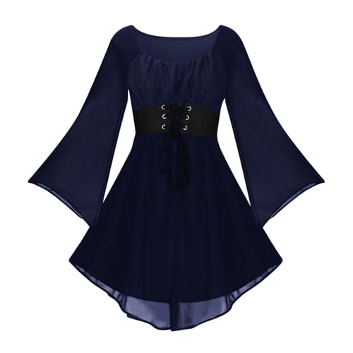 JIANGML 2025 Mittelalterliches Renaissance-Kostümkleid für Damen, Damenkleid, Steampunk-Kostüm, viktorianisches Gothic-Kleid, Halloween-Vintage-Kleid JIANGML 2025 Mittelalterliches Renaissance-Kostümkleid für Damen, Damenkleid, Steampunk-Kostüm, viktorianisches Gothic-Kleid, Halloween-Vintage-Kleid von JIANGML