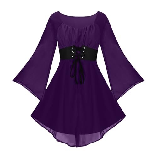 JIANGML 2025 Mittelalterliches Renaissance-Kostümkleid für Damen, Damenkleid, Steampunk-Kostüm, viktorianisches Gothic-Kleid, Halloween-Vintage-Kleid von JIANGML