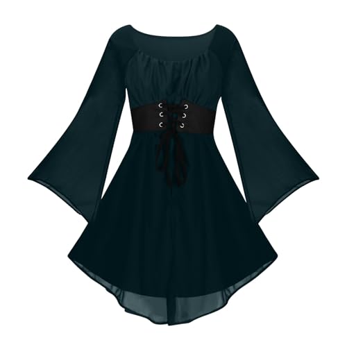 JIANGML 2025 Mittelalterliches Renaissance-Kostümkleid für Damen, Damenkleid, Steampunk-Kostüm, viktorianisches Gothic-Kleid, Halloween-Vintage-Kleid JIANGML 2025 Mittelalterliches Renaissance-Kostümkleid für Damen, Damenkleid, Steampunk-Kostüm, viktorianisches Gothic-Kleid, Halloween-Vintage-Kleid von JIANGML