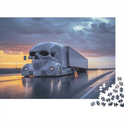 Big Truck Puzzle 1000 Teile Erwachsener Kniffel Spaß Für Die Ganze Familie - Abwechslungsreiche 1000 Puzzleteilige Motive Puzzle Erwachsene, Puzzel 1000pcs (75x50cm) von JIANQIANG