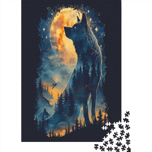Bunter Wolf Puzzle 1000 Teile Erwachsener Kniffel Spaß Für Die Ganze Familie - Abwechslungsreiche 1000 Puzzleteilige Motive Puzzlespiel Erwachsene, Puzzel 1000pcs (75x50cm) von JIANQIANG