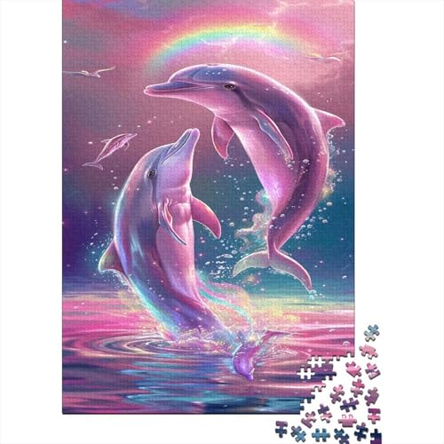 Delphin Puzzle 1000 Teile Puzzle Für Erwachsene Und Kinder Ab 14 Jahren Puzzel 1000pcs (75x50cm) von JIANQIANG