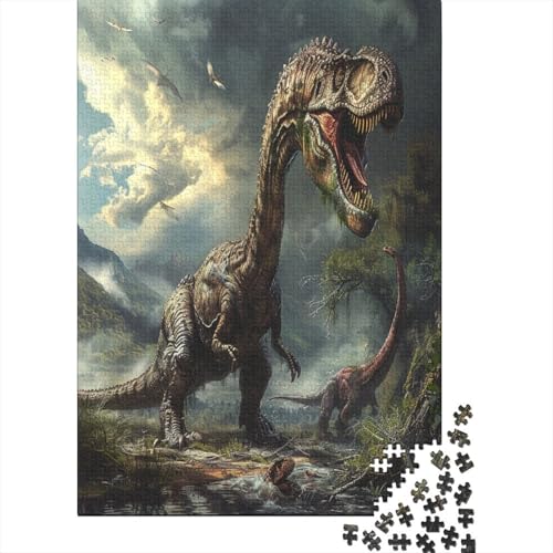 Dinosaurier 1000 Stück Puzzles Für Erwachsene Teenager Stress Abbauen Familien-Puzzlespiel 1000-teiliges Puzzle Kinder Lernspiel Spielzeug Geschenk Puzzel 1000pcs (75x50cm) von JIANQIANG