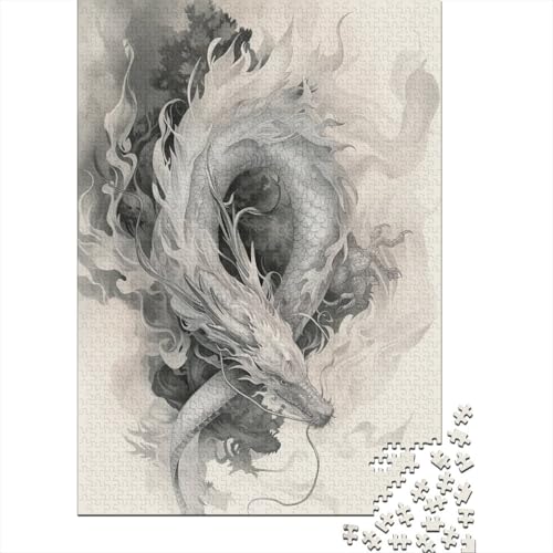 Drache Puzzle 1000 Teile Erwachsener Kniffel Spaß Für Die Ganze Familie - Abwechslungsreiche 1000 Puzzleteilige Motive Puzzlespiel Erwachsene, Puzzel 1000pcs (75x50cm) von JIANQIANG