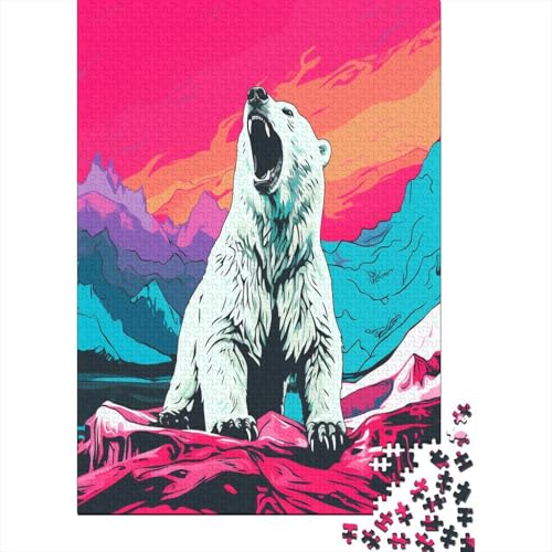 Eisbär Puzzle 1000 Teile Erwachsener Kniffel Spaß Für Die Ganze Familie - Abwechslungsreiche 1000 Puzzleteilige Motive Puzzle Erwachsene, Puzzel 1000pcs (75x50cm) von JIANQIANG