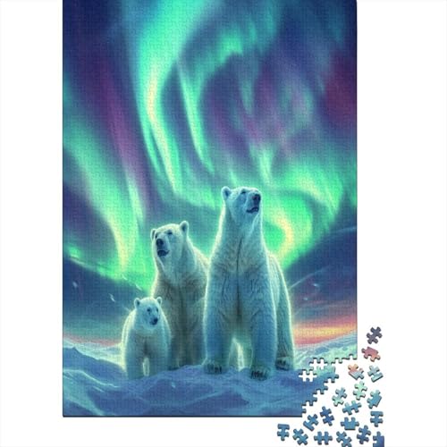 Eisbär Puzzles1000 Teile, Puzzle Für Erwachsene, GesKükenlichkeitsspiel Für Die Ganze Familie, Klassische Puzzle,Geburtstagsgeschenk Erwachsenen Puzzlespiel Puzzel 1000pcs (75x50cm) von JIANQIANG