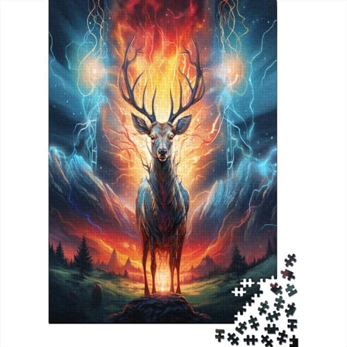 Elch Puzzle 1000 Teile Puzzle Für Erwachsene Und Kinder Ab 14 Jahren Puzzel 1000pcs (75x50cm) von JIANQIANG