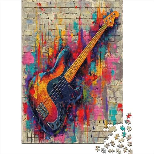 Gitarre Puzzle 1000 Teile Puzzle Für Erwachsene Und Kinder Ab 14 Jahren Puzzel 1000pcs (75x50cm) von JIANQIANG