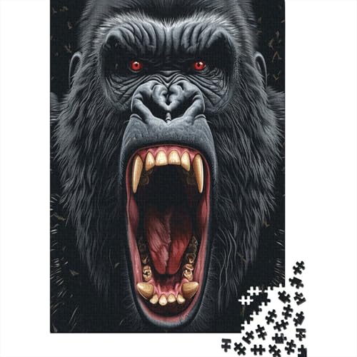 Gorilla Puzzlespiel 1000 Teile Erwachsene -Puzzle 1000 Stück Spiel Puzzles Für Erwachsene Kinder Puzzle Erwachsenen Puzzlespiel Puzzel 1000pcs (75x50cm) von JIANQIANG