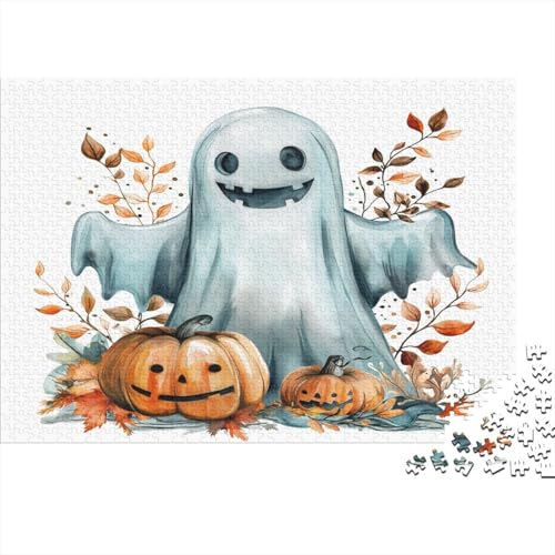 Halloween Geister und Monster Puzzle 1000 Teile Puzzles Für Erwachsene Lernspiel Herausforderungsspielzeug 1000-teilige Puzzlespiel Für Erwachsene Kinder Puzzel 1000pcs (75x50cm) von JIANQIANG