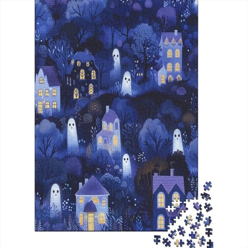 Halloween Geister und Monster Puzzlespiel 1000 Teile Erwachsene -Puzzle 1000 Stück Spiel Puzzles Für Erwachsene Kinder Puzzle Erwachsenen Puzzlespiel Puzzel 1000pcs (75x50cm) von JIANQIANG