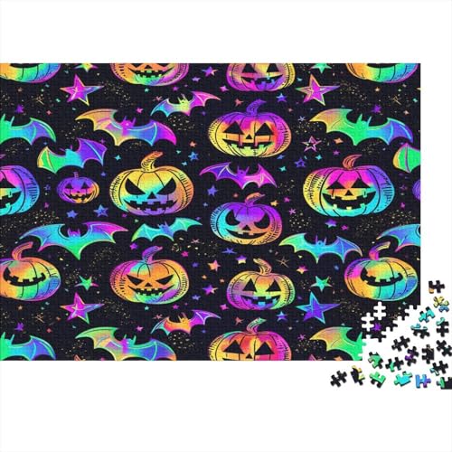 Halloween Kürbis Puzzle 1000 Teile Erwachsener Kniffel Spaß Für Die Ganze Familie - Abwechslungsreiche 1000 Puzzleteilige Motive Puzzlespiel Erwachsene, Puzzel 1000pcs (75x50cm) von JIANQIANG