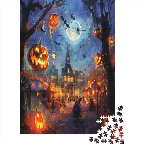 Halloween Kürbis Puzzlespiel 1000 Teile Puzzle Für Erwachsene Und Kinder Ab 14 Jahren, Puzzle-Motiv Erwachsenen Puzzlespiel Puzzel 1000pcs (75x50cm) von JIANQIANG