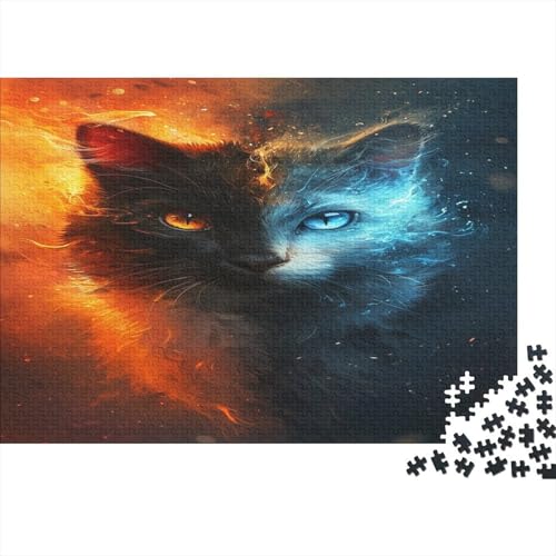 Kat Puzzle 1000 Teile Erwachsener Kniffel Spaß Für Die Ganze Familie - Abwechslungsreiche 1000 Puzzleteilige Motive Puzzle Erwachsene, Puzzel 1000pcs (75x50cm) von JIANQIANG