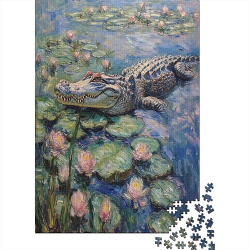 Krokodil Puzzle 1000 Teile Für Erwachsene Und Kinder Ab 14 Jahren Für Stressabbauer Puzzel 1000pcs (75x50cm) von JIANQIANG