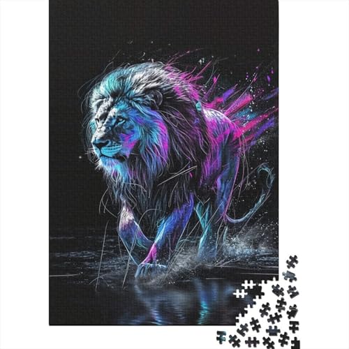 Löwe Puzzle 1000 Teile Erwachsener Kniffel Spaß Für Die Ganze Familie - Abwechslungsreiche 1000 Puzzleteilige Motive Puzzle Erwachsene, Puzzel 1000pcs (75x50cm) von JIANQIANG