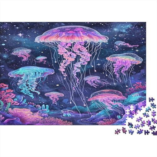 Quallen Puzzle 1000 Teile Erwachsener Kniffel Spaß Für Die Ganze Familie - Abwechslungsreiche 1000 Puzzleteilige Motive Puzzle Erwachsene, Puzzel 1000pcs (75x50cm) von JIANQIANG