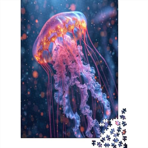 Quallen Puzzlespiel 1000 Teile Erwachsene -Puzzle 1000 Stück Spiel Puzzles Für Erwachsene Kinder Puzzle Erwachsenen Puzzlespiel Puzzel 1000pcs (75x50cm) von JIANQIANG
