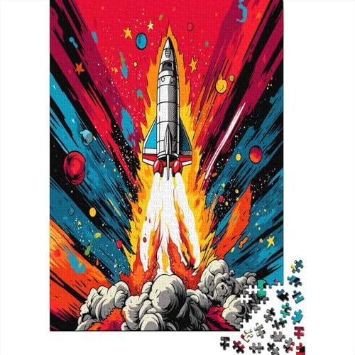 Rakete Puzzle 1000 Teile Puzzle Für Erwachsene Und Kinder Ab 14 Jahren Puzzel 1000pcs (75x50cm) von JIANQIANG