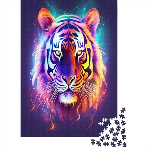 Tiger Puzzle 1000 Teile Puzzle Für Erwachsene Und Kinder Ab 14 Jahren Puzzel 1000pcs (75x50cm) von JIANQIANG