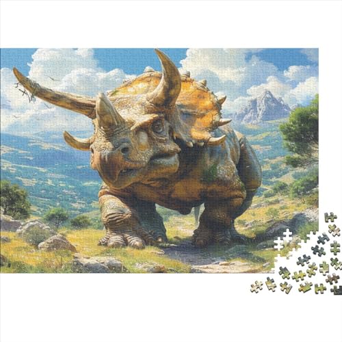 Triceratops Puzzlespiel 1000 Teile, Puzzle Erwachsene 1000 Teile, Impossible Puzzle Geschicklichkeitsspiel Für Die Ganze Familie, Puzzle Erwachsene 1000 Teile Puzzel 1000pcs (75x50cm) von JIANQIANG