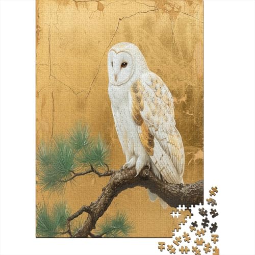 White Eule Puzzle 1000 Teile Erwachsener Kniffel Spaß Für Die Ganze Familie - Abwechslungsreiche 1000 Puzzleteilige Motive Puzzle Erwachsene, Puzzel 1000pcs (75x50cm) von JIANQIANG