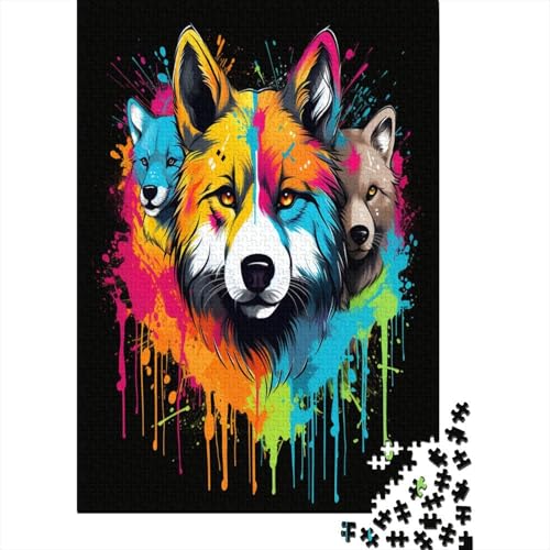 Wolf Puzzle 1000 Teile Puzzle Für Erwachsene Und Kinder Ab 14 Jahren Puzzel 1000pcs (75x50cm) von JIANQIANG