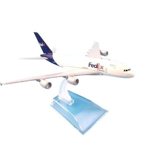 JIAOBING Für A380 FedEx Luftfahrtmodellflugzeug 16CM Flugzeugmodell Aus Metalllegierung Mit Ständer Kinderspielzeugflugzeug JIAOBING Für A380 FedEx Luftfahrtmodellflugzeug 16CM Flugzeugmodell Aus Metalllegierung Mit Ständer Kinderspielzeugflugzeug von JIAOBING