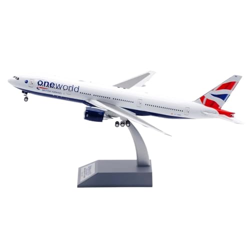 JIAOBING for British Airways Oneworld Boeing B777-200 Diecast 1:200 Maßstab Flugzeugmodell G-YMMR Mit Münzen von JIAOBING