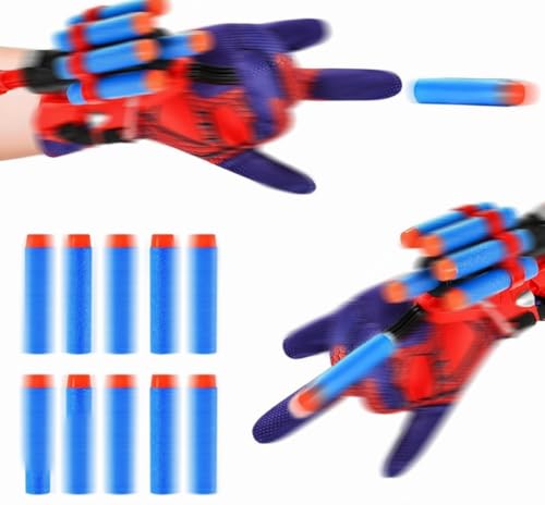 JIASHA 2 Set Launcher Handschuh, Kids Spiderm Hero Handschuhe Spiderm Launcher Handschuhe Launcher Handschuh Spielzeug Held Launcher Spiderm Handschuhe Requisiten Geschenk für Kinder Fans (B) von JIASHA