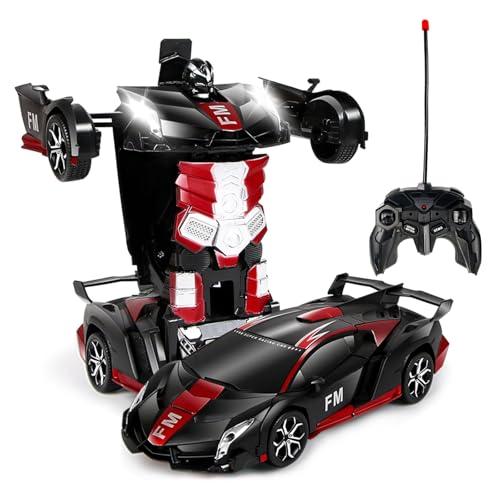 Transformator Ferngesteuertes Auto Spielzeug für Kinder 3-12, 2 -in-1 Transform Roboter Spielzeug,2.4GHz Verformung Roboter RC Auto,360° Drehung rc Auto Robote,für Jungs Mädchen Geschenke von JIASHA