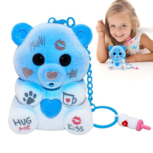 Love & Tell Interaktiver Bär,Interaktiver Bär mit Licht,Sound und Lichteffekte Panda,Interaktiver Bär mit Licht und Soundeffekten,für Kinder ab 3 Jahren (Blau) von JIASHA