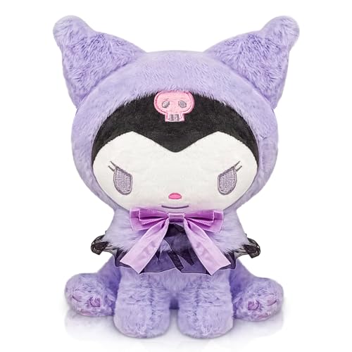 JIASHA Kuromi Plüschtiere, Kuromi Kuscheltier,Kuromi Plush,My Melody Plush Kuromi,Kuromi Puppe für Kinder,Kuromi Kawaii Plush für Mädchen Kinder Puppe Geburtstag Geschenk Spielzeug (H) von JIASHA