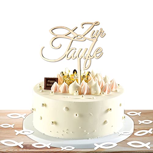 Taufe Cake Topper,45 Pcs Holz Fische Streudeko+1pcs Zur Taufe Cake Topper,Holz Cake Topper taufe,Holz torten topper taufe,Zur Kommunion Kuchenaufstecker,Dekoration für Kommunion Taufe Konfirmation Taufe Cake Topper,45 Pcs Holz Fische Streudeko+1pcs Zur Taufe Cake Topper,Holz Cake Topper taufe,Holz torten topper taufe,Zur Kommunion Kuchenaufstecker,Dekoration für Kommunion Taufe Konfirmation von JIASHA