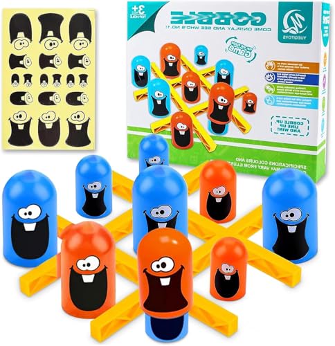Tic Tac Toe Spiel, 2 Spieler Brettspiele Big Eat Small Game Eltern Kind Interaktion Kinder Spiele Klassisches Familien Brettspiel Interaktives Tischspiele Spiel für Eltern Kinder von JIASHA