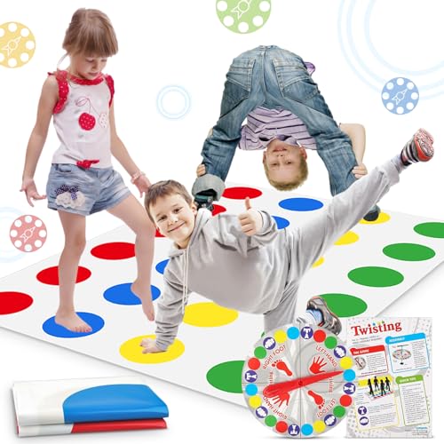 Twister Spiel für Kinder, Twisting Spielmatte Twisting Spiele Twisting Game für Kinder & Erwachsene Bodenspiel mit Spielmatte, Teamspiel Familienspiel Partyspiele für Kinder ab 6 Jahren von JIASHA