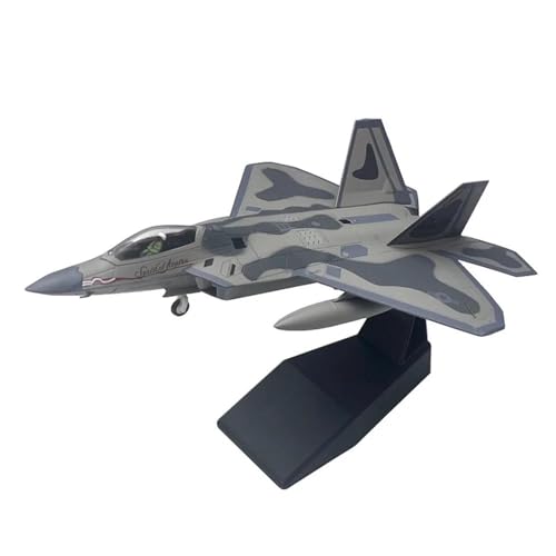 F22 im Maßstab 1:100 für den Stealth Fighter F-22, Flugzeugdruckguss-Metallflugzeug, fertiges statisches Flugzeugmodell Planetensatz von JIAYUNEU