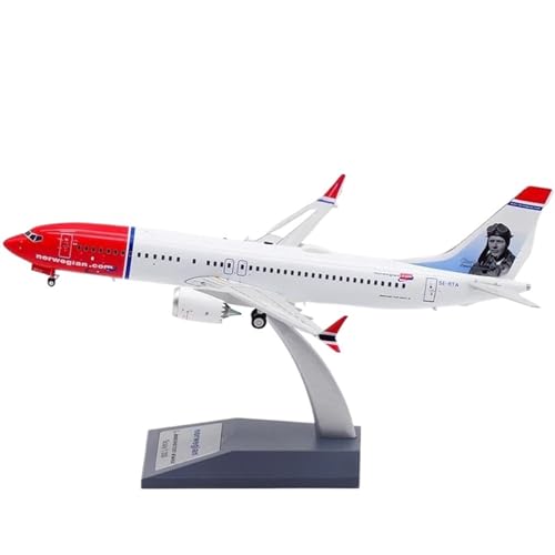 Legierungs-Sammelflugzeug 1 200 Für Norwegian AIR Boeing B737-8 MAX Diecast Aircraft Jet Model SE-RTA Planetensatz von JIAYUNEU
