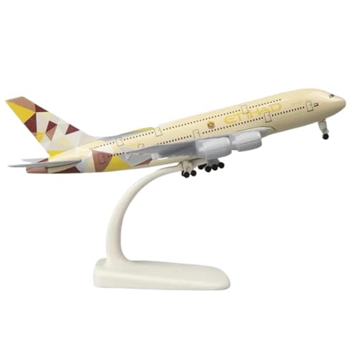 Metall Flugzeug Airliner Modell 20 cm 1 400 FÜR Katar A380 Replik Legierung Material Luftfahrt Simulation Planetensatz(Etihad) von JIAYUNEU