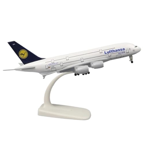 Metall Flugzeug Airliner Modell 20 cm 1 400 FÜR Katar A380 Replik Legierung Material Luftfahrt Simulation Planetensatz(Lufthansa) von JIAYUNEU