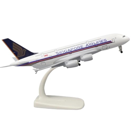Metall Flugzeug Airliner Modell 20 cm 1 400 FÜR Katar A380 Replik Legierung Material Luftfahrt Simulation Planetensatz(Singapore) von JIAYUNEU