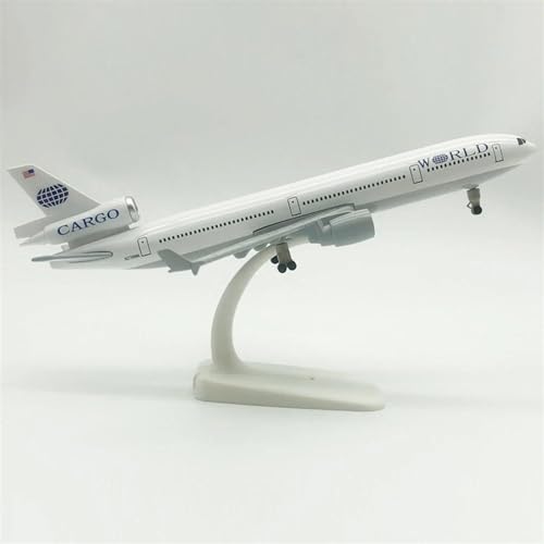 Metallflugzeugmodell 20 cm 1 400 für Mcdonnell Douglas Md-11, Metallnachbildung, Legierungsmaterial mit Fahrwerk Planetensatz(American Global) von JIAYUNEU