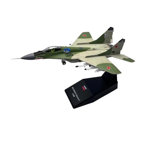 Russische MIG-29 im Maßstab 1:100 für Mig29 Fulcrum C Fighter, zusammengebautes fertiges Flugzeugmodell aus Metalldruckguss Planetensatz(Mig29 Russian) von JIAYUNEU