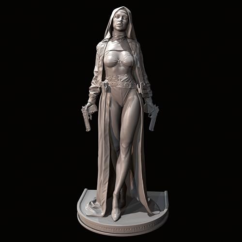 JICHENJIAN 1/24 Sci-Fi Agent Weiblicher Soldat Resin Modellbausatz Unbemalt und unmontiert Soldat Resin Modellbausatz // G9I6O7 von JICHENJIAN