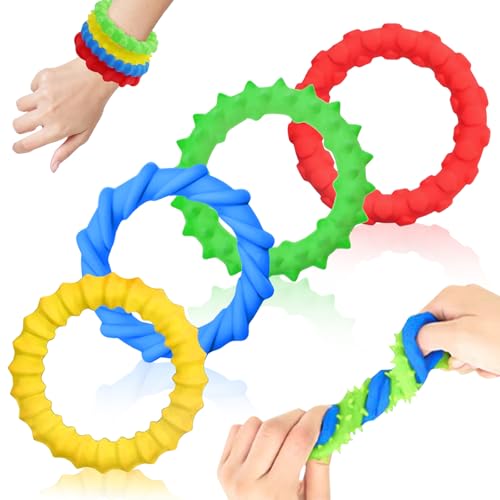 JIEBAO 4-teilig Pack Wristband Fidget Toys Kinder Adhs Spielzeug Stretchy Fidget Bracelet Dehnbare Schnur Zappelspielzeug Armbänder Wristband Fidget Dekompression Spielzeug Stressabbau & Angstlust JIEBAO 4-teilig Pack Wristband Fidget Toys Kinder Adhs Spielzeug Stretchy Fidget Bracelet Dehnbare Schnur Zappelspielzeug Armbänder Wristband Fidget Dekompression Spielzeug Stressabbau & Angstlust von JIEBAO